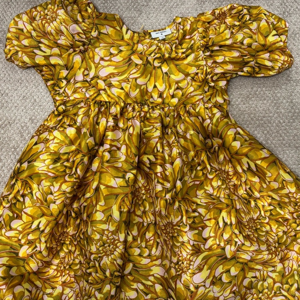 Kika Vargas Yellow Floral Women’s Dress